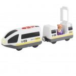 Set trenulet electric cu telecomanda RC cu lumini LED sunete -pentru seturile de trenulete din lemn Set trenulet electric cu telecomanda RC cu lumini LED sunete -pentru seturile de trenulete din lemn